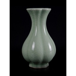 Italics Ru days Celadon small ceramic vase flower holder ornaments small flower water culture ; Sryle8