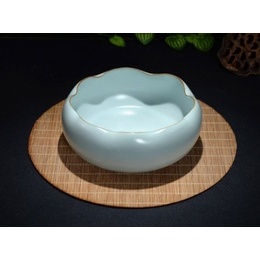 Ru ceramic tea wash, handmade Ge pen wash kung fu tea accessories, tea cup wash ; Style2