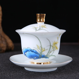 Jingdezhen ceramic tureen hand-painted premium bowls of tea bowls