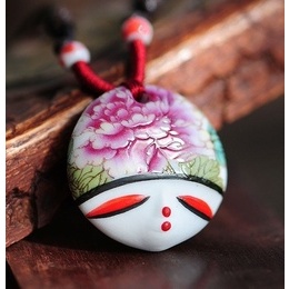Chinese Sleeping Beauty Peony Necklace