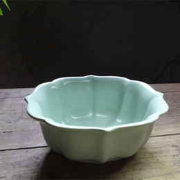 Ru tea wash pen wash wash cup opening film Ru pots hydroponic pots ; Style2 Blue Lotus