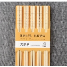 No paint no wax natural original bamboo color chopsticks 10 pairs loaded