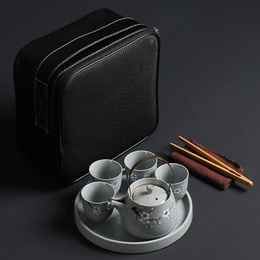 Mr. tea hand-painted teapot Japanese antique ceramic bonsai pot Travel set